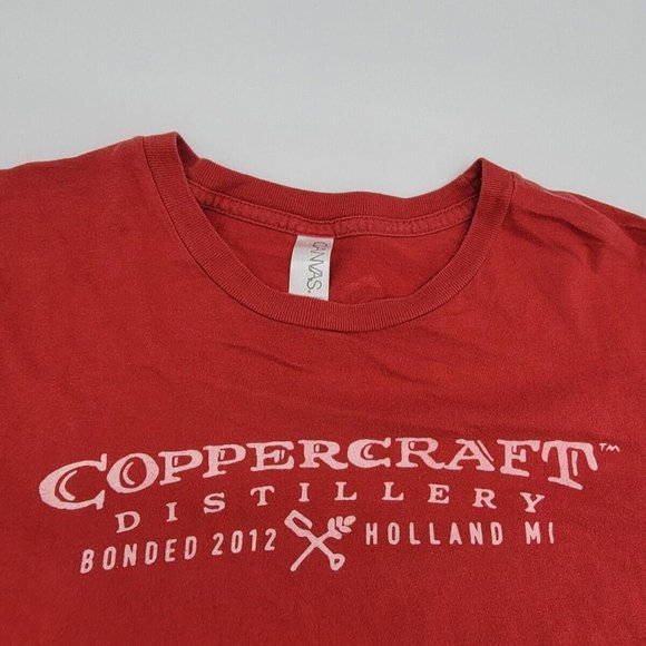 Coppercraft Distillery Holland Michigan Red Size Large T-Shirt bourbon - Picture 1 of 4